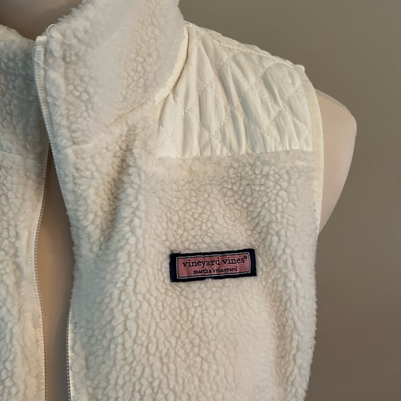 Vineyard Vines Fleece Vest White Womens - Small - Picture 2 of 7